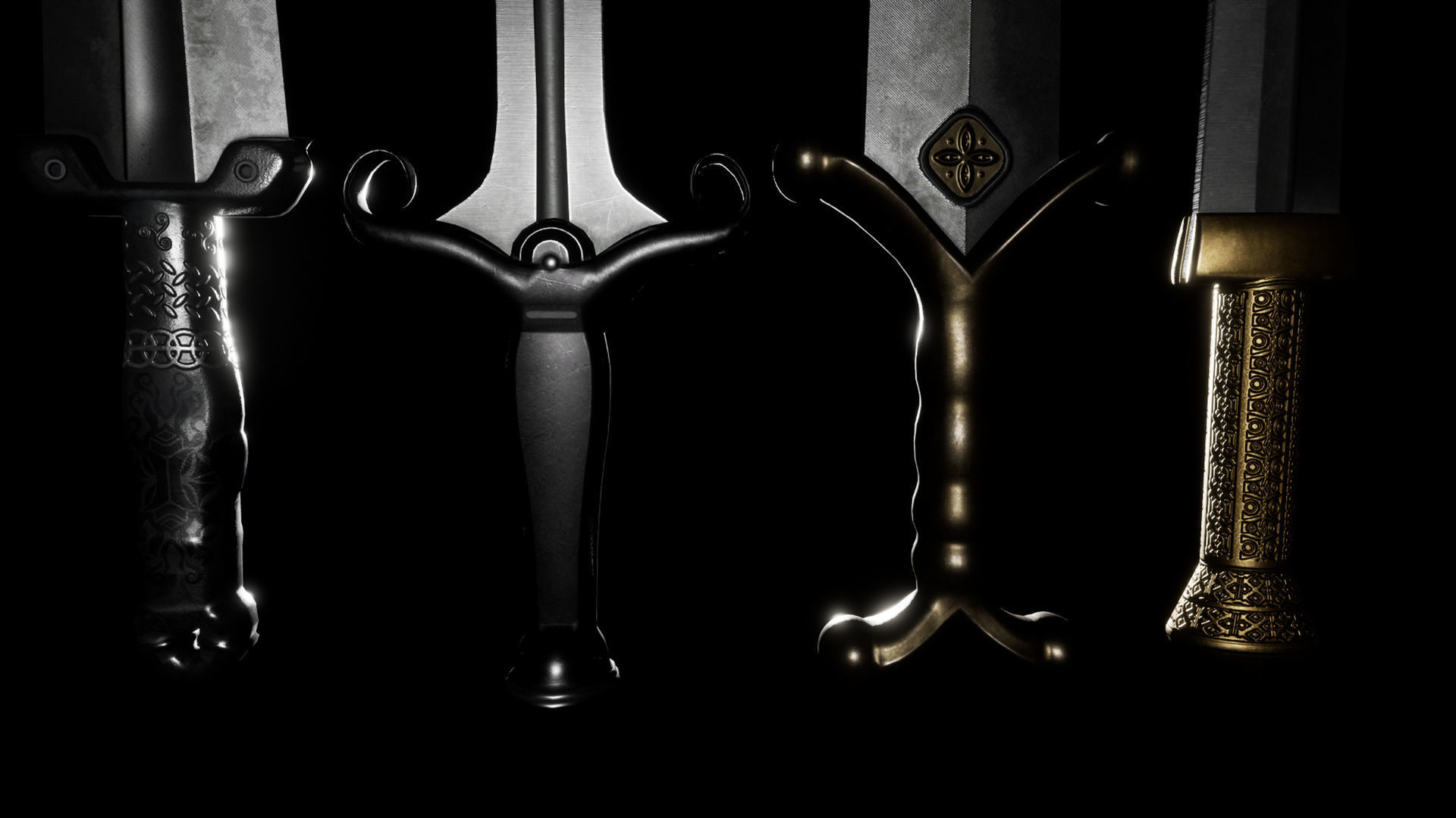 Melee Weapons Mega Pack Low-poly 3D model_25