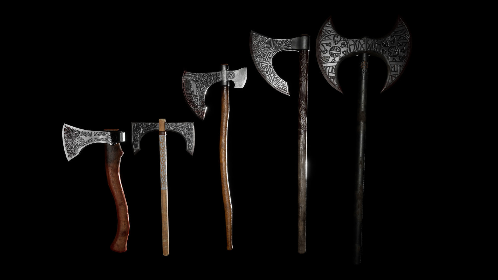 Melee Weapons Mega Pack Low-poly 3D model_1