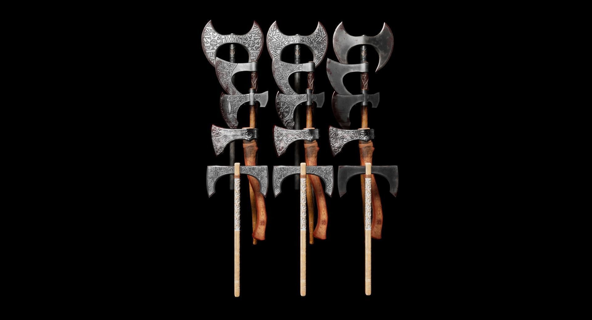 Melee Weapons Mega Pack Low-poly 3D model_3