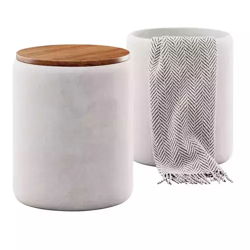 Round storage ottoman by Cortesi Home