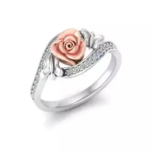 Solitaire Engagement Rose Ring Propose Rose Rings