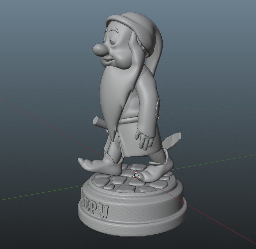 Sleepy the Dwarf 3D print model_3