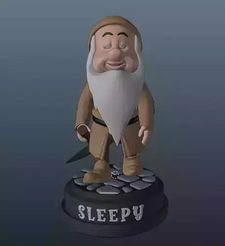 Sleepy the Dwarf 3D print model