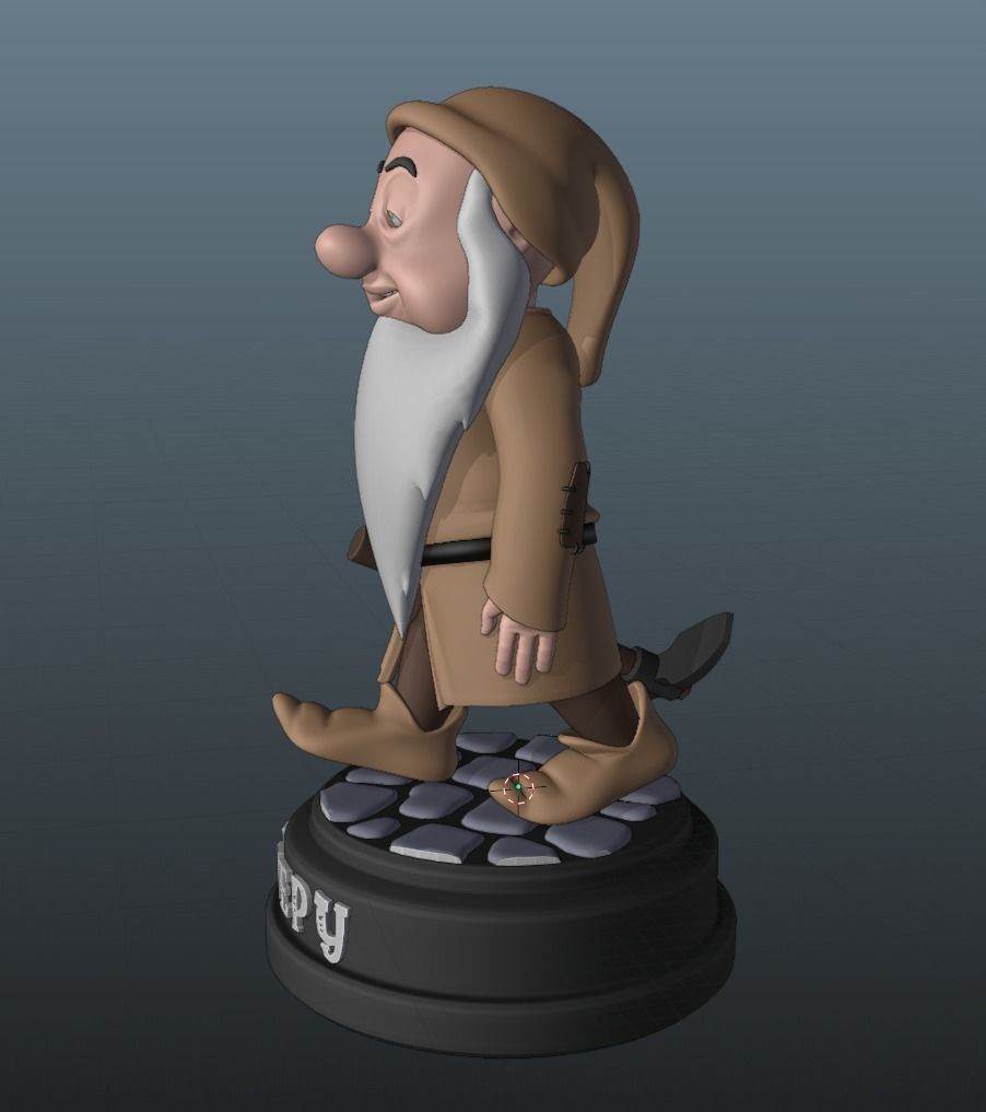 Sleepy the Dwarf 3D print model_2