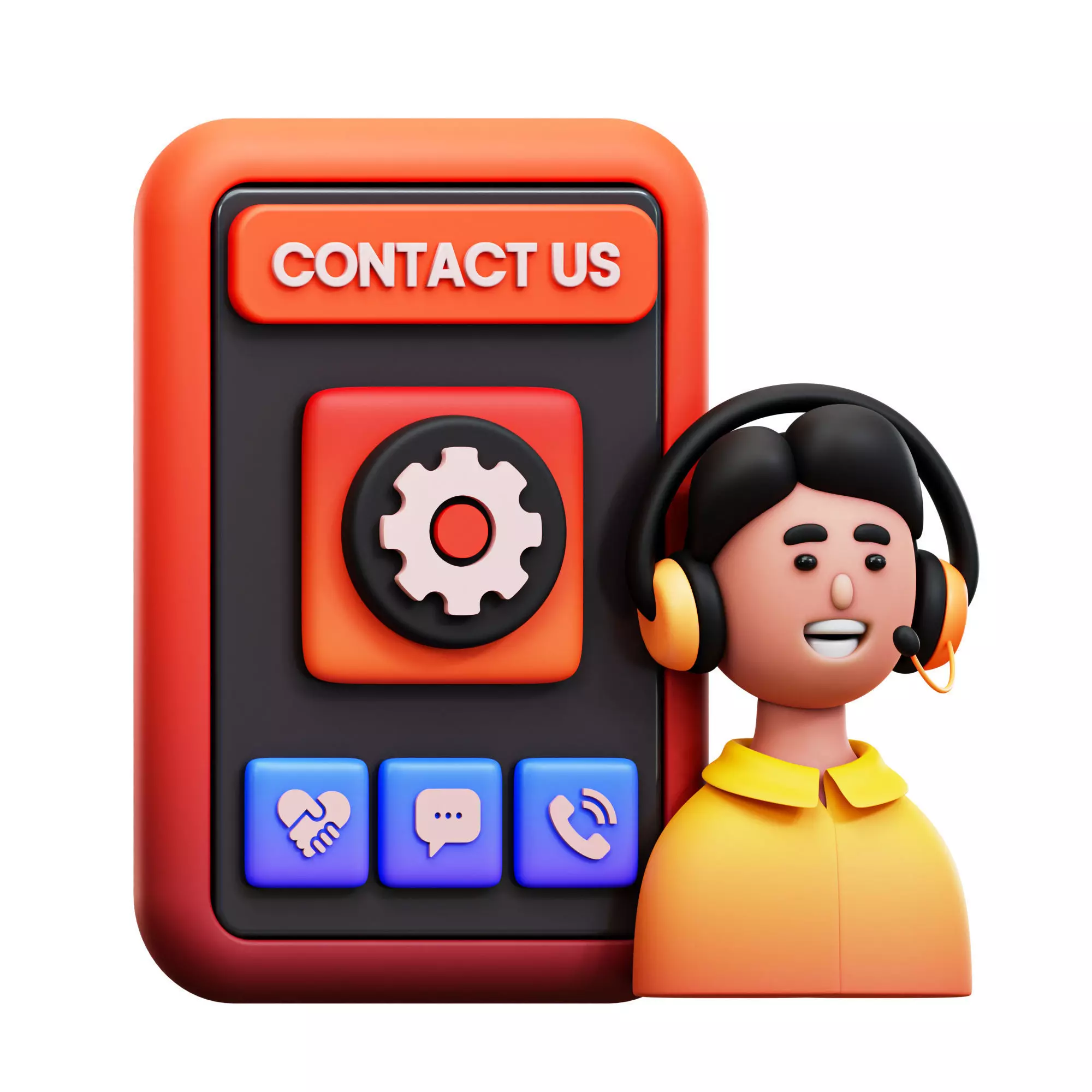 3D model Call Center Icon VR / AR / low-poly | CGTrader