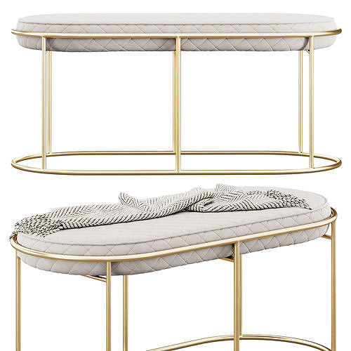 Velvet Bench by Cortesi Home 3D model 3