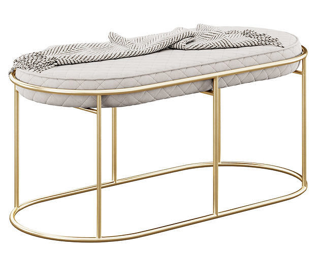 Velvet Bench by Cortesi Home 3D model 7
