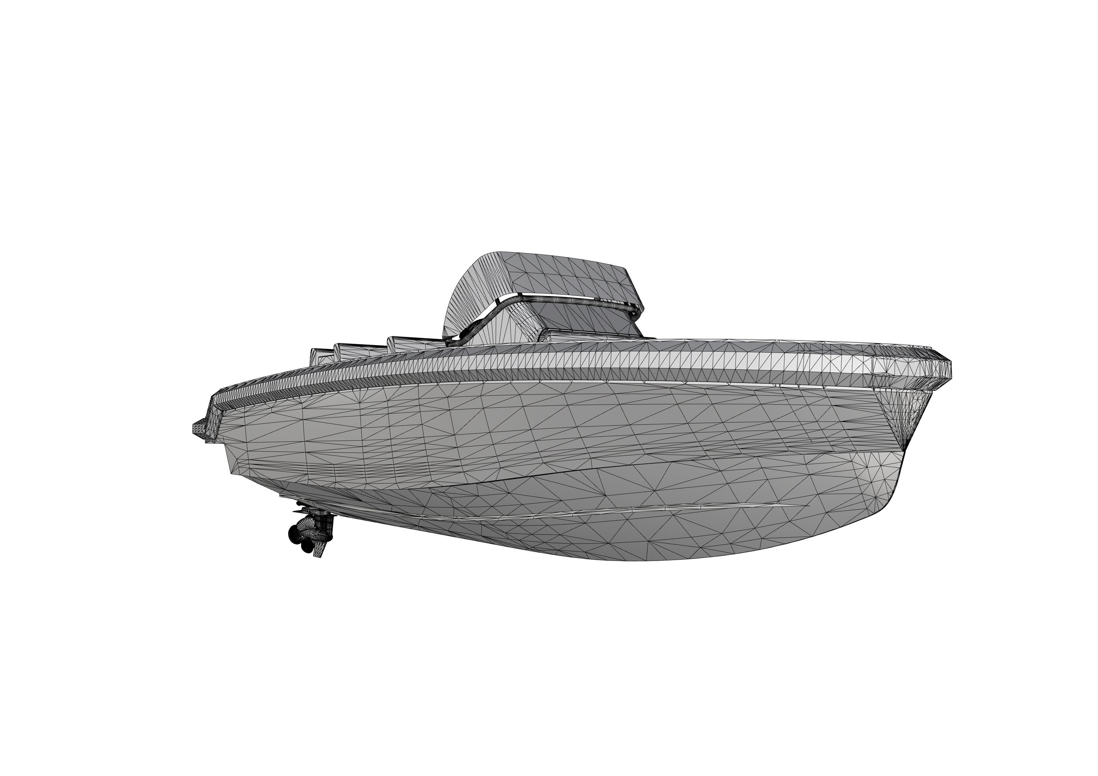 6 Meter Yacht Tender Runabout 3D model_29