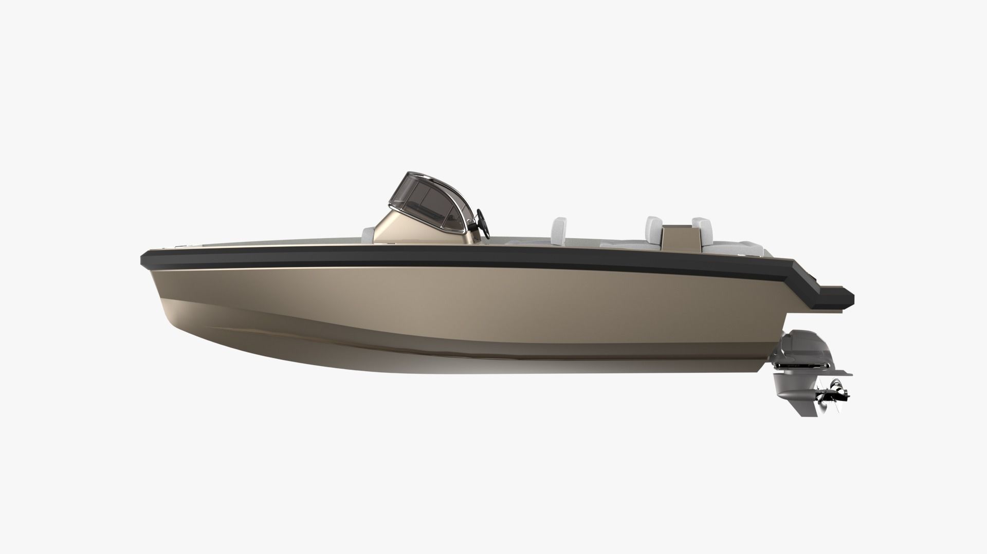 6 Meter Yacht Tender Runabout 3D model_2