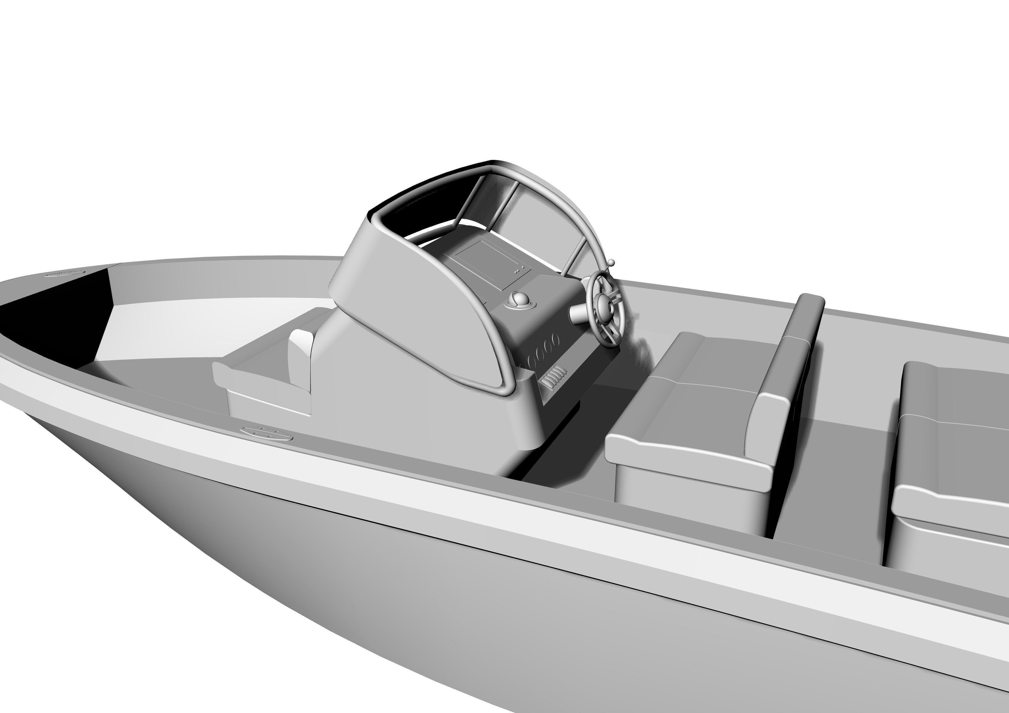 6 Meter Yacht Tender Runabout 3D model_20