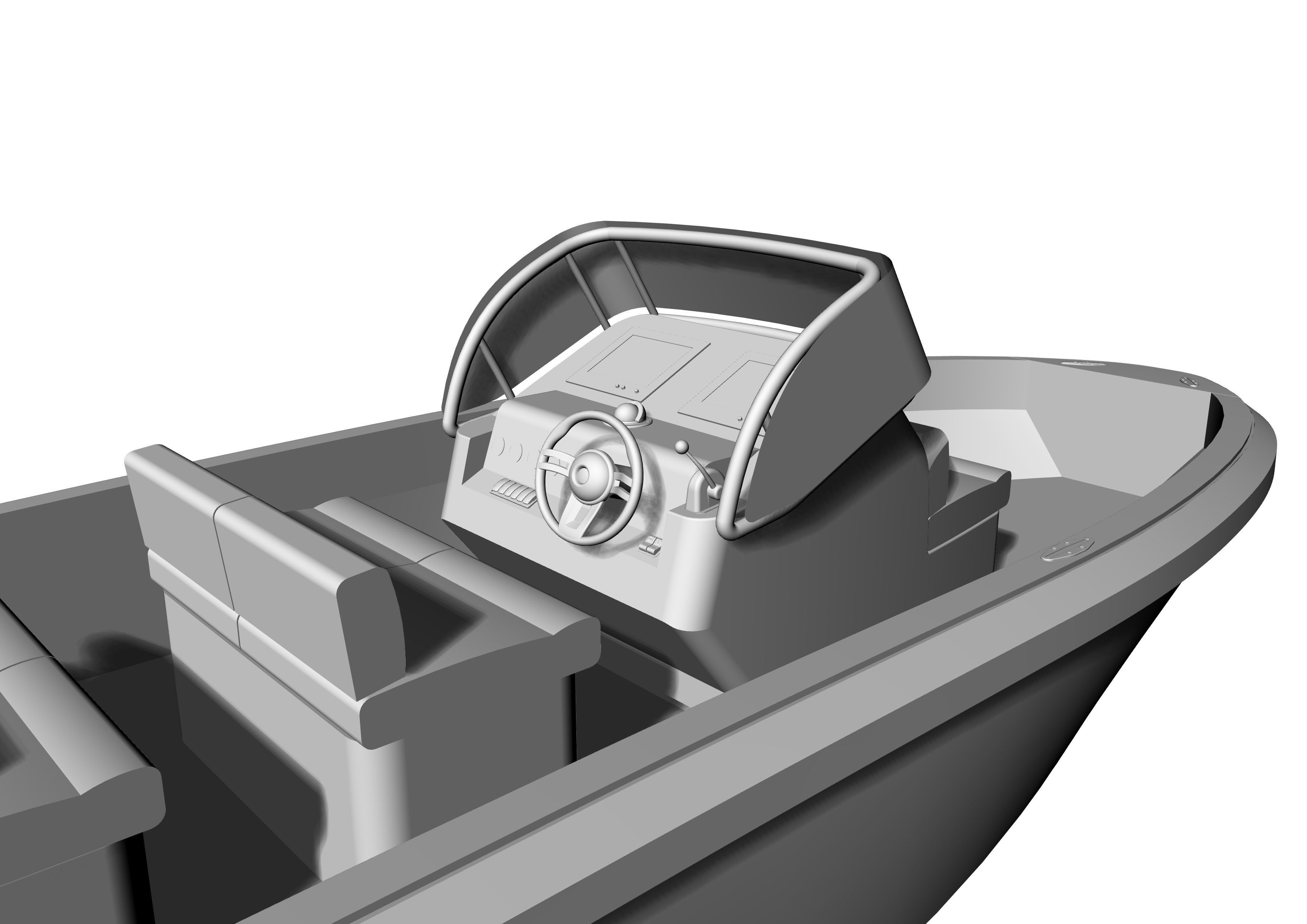 6 Meter Yacht Tender Runabout 3D model_23