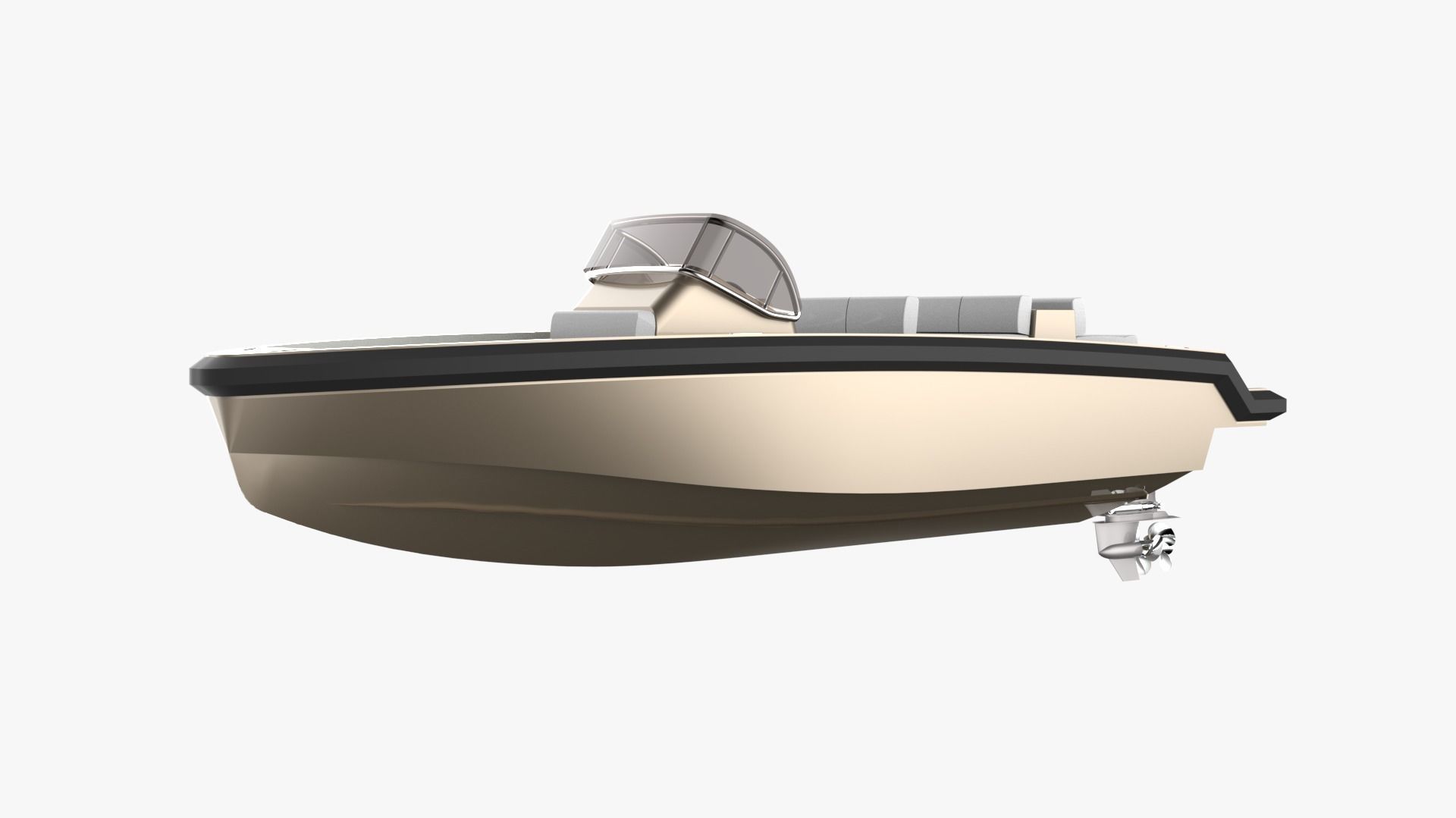 6 Meter Yacht Tender Runabout 3D model_7