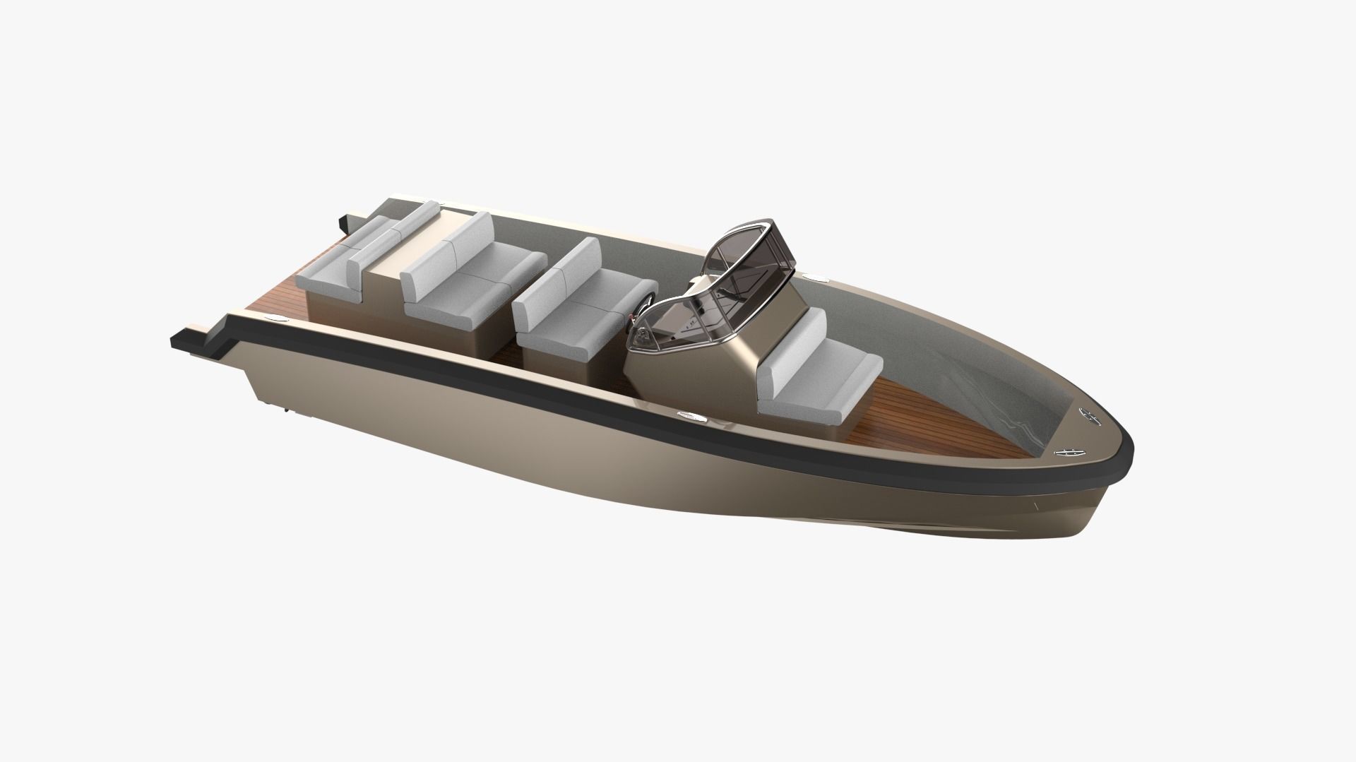 6 Meter Yacht Tender Runabout 3D model_9