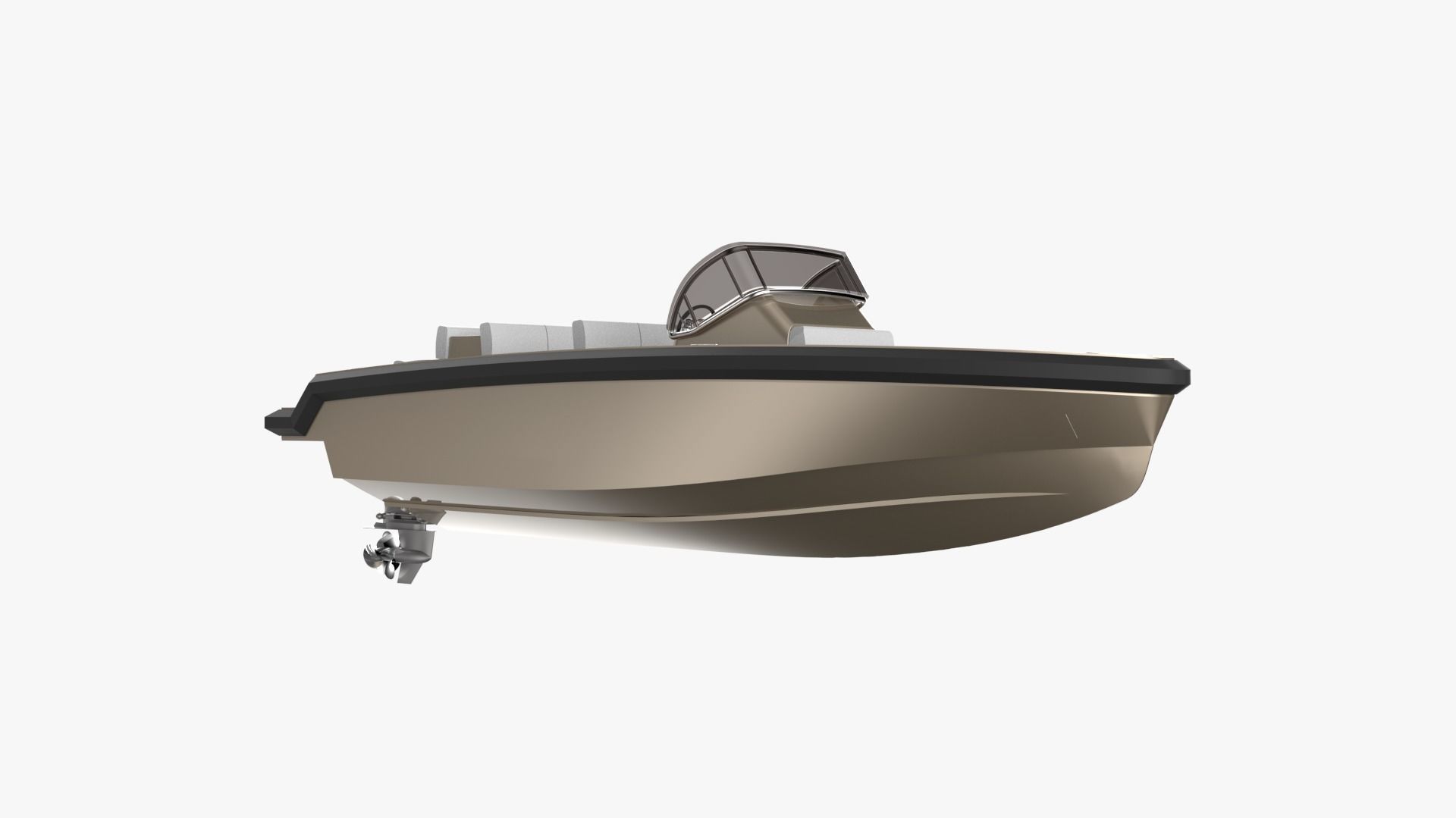 6 Meter Yacht Tender Runabout 3D model_6