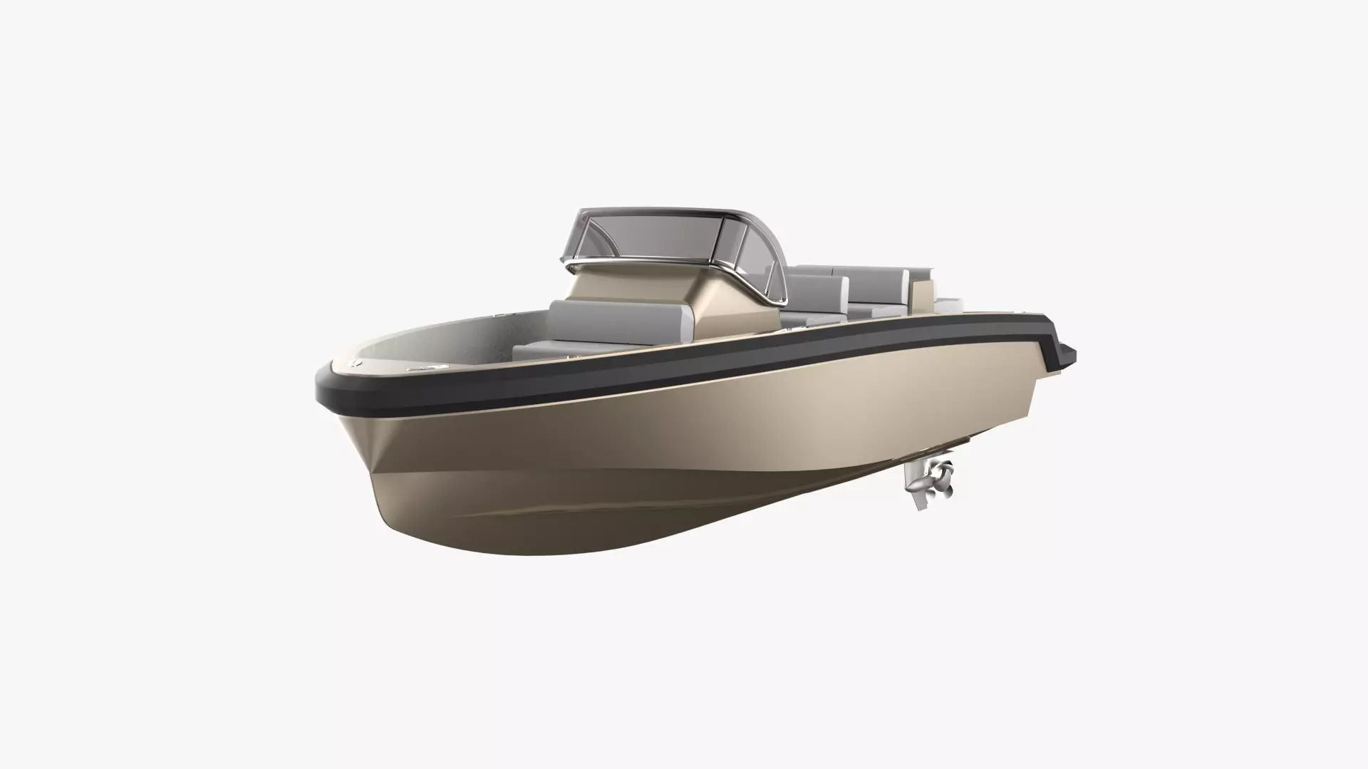 6 Meter Yacht Tender Runabout 3D model_0
