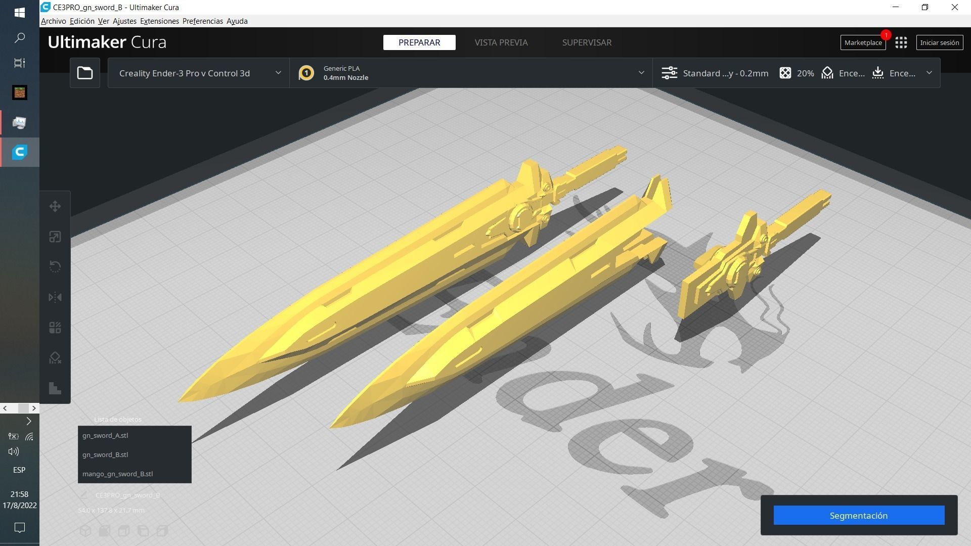 Gundam Gn Luster Sword 3D print model_3