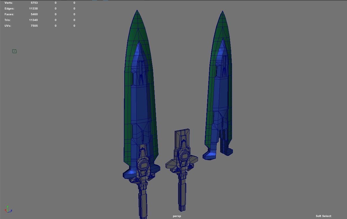 Gundam Gn Luster Sword 3D print model_1