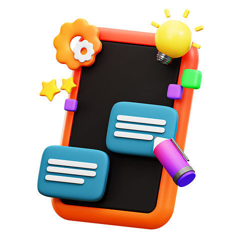 Idea Icon Low-poly 3D model