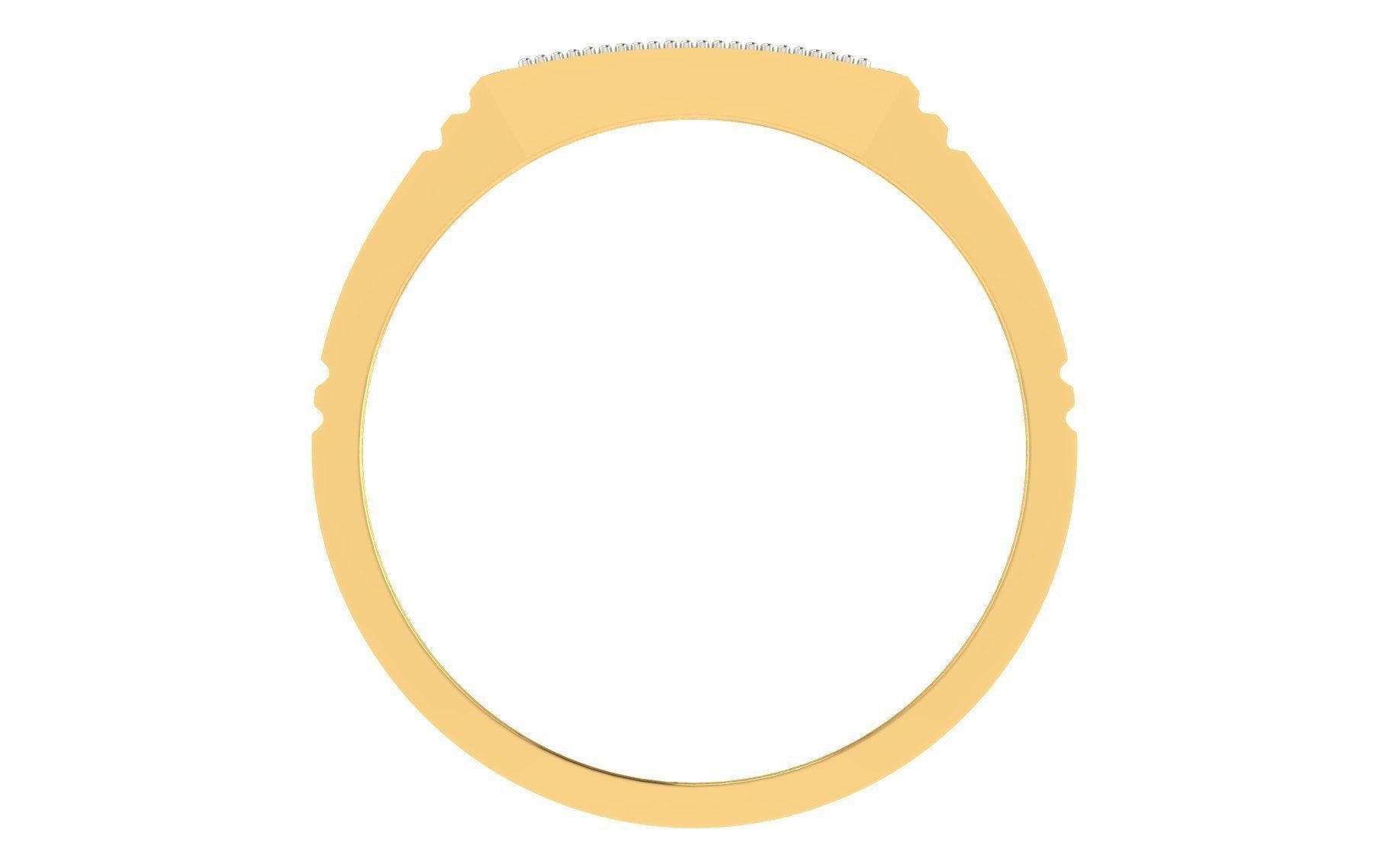 Solitaire Engagement Wedding Men Ring 3D print model_2