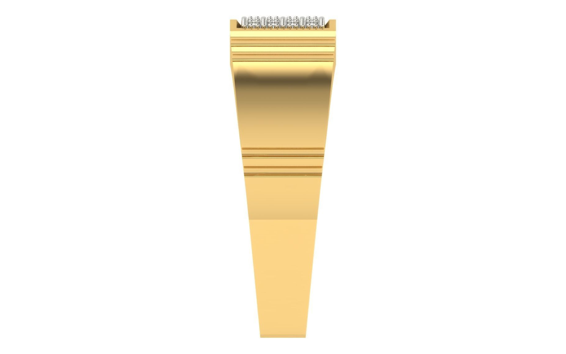 Solitaire Engagement Wedding Men Ring 3D print model_5