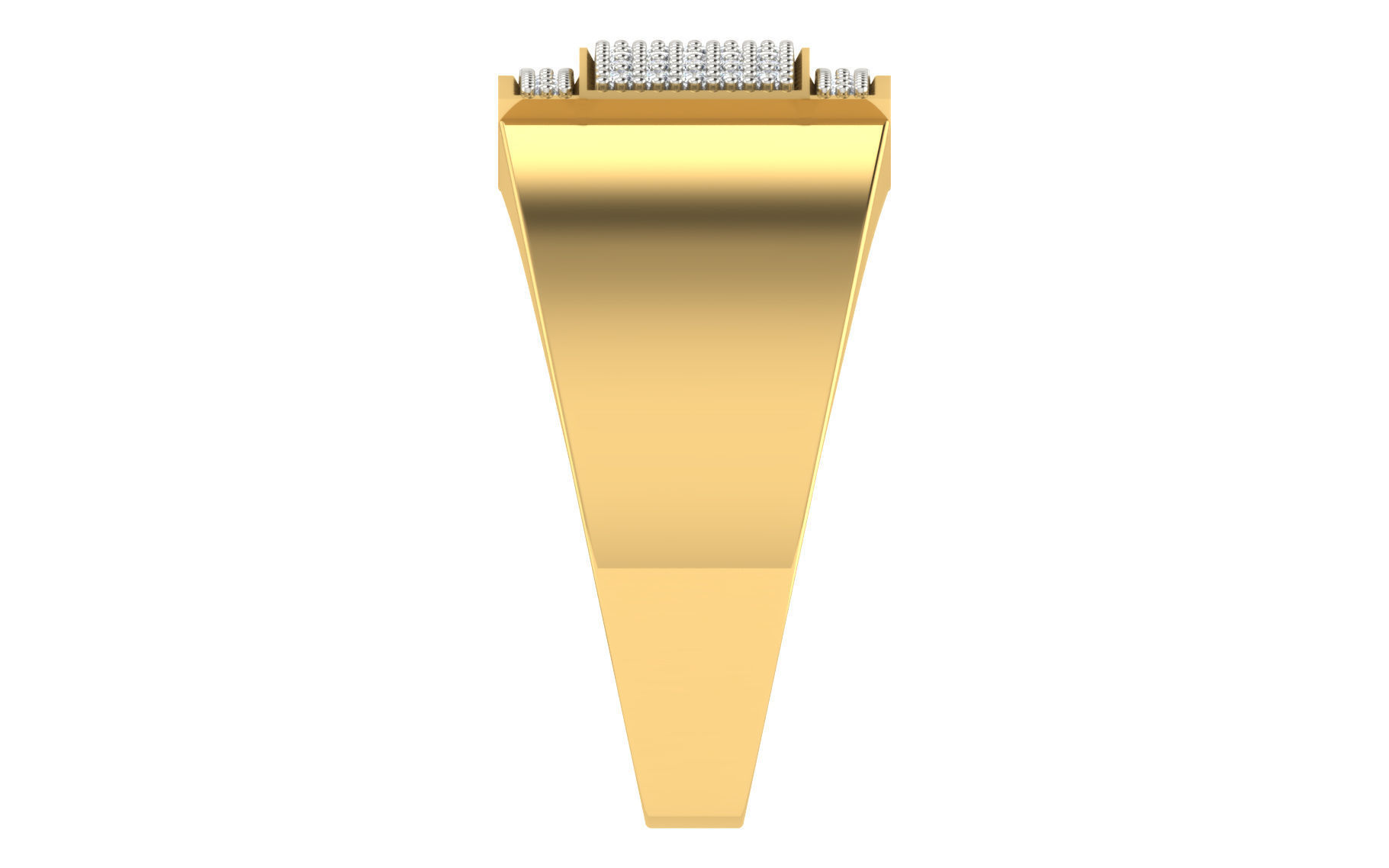 Solitaire Engagement Wedding Men Ring 3D print model_4