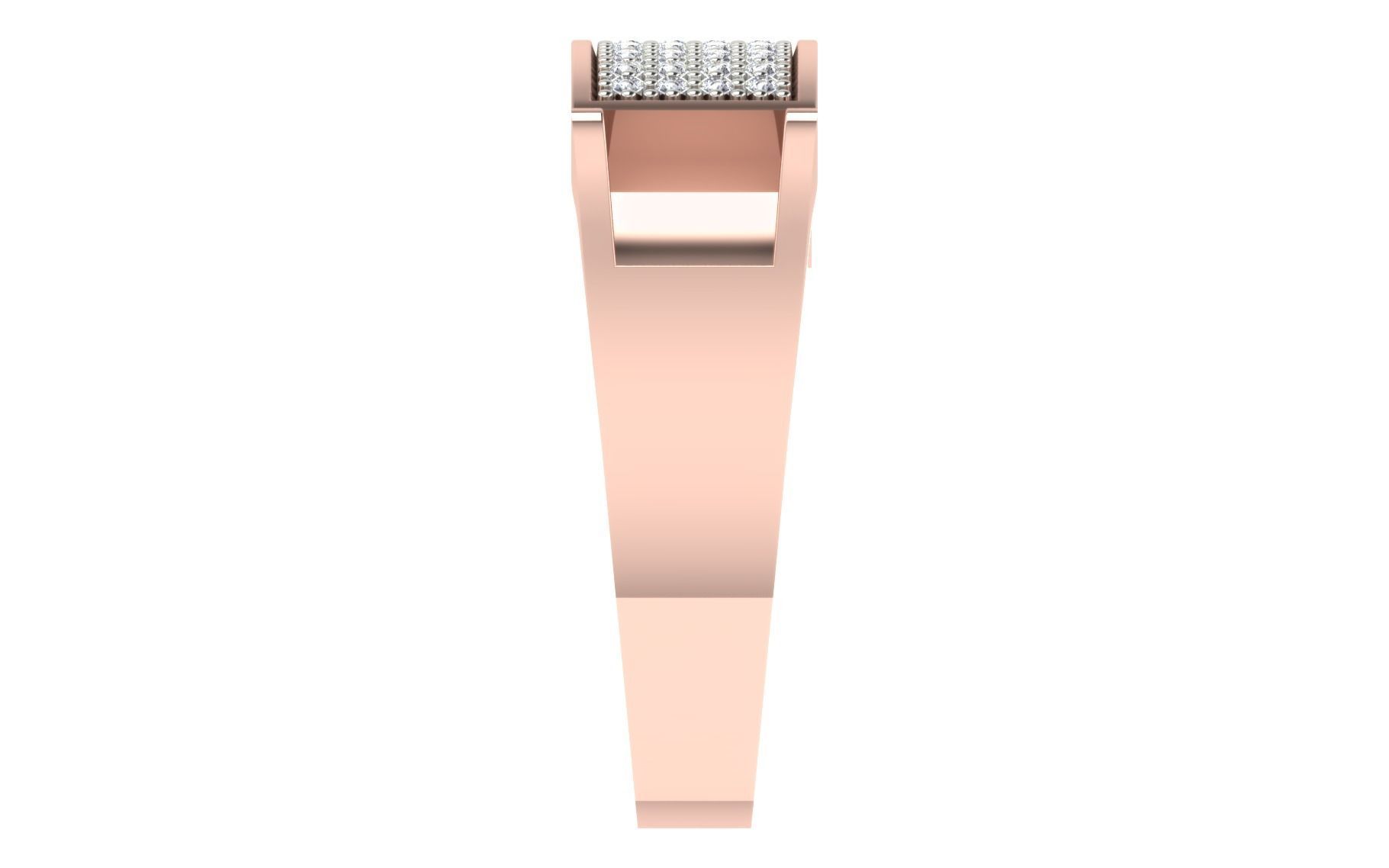Solitaire Engagement Wedding Men Ring 3D print model_5