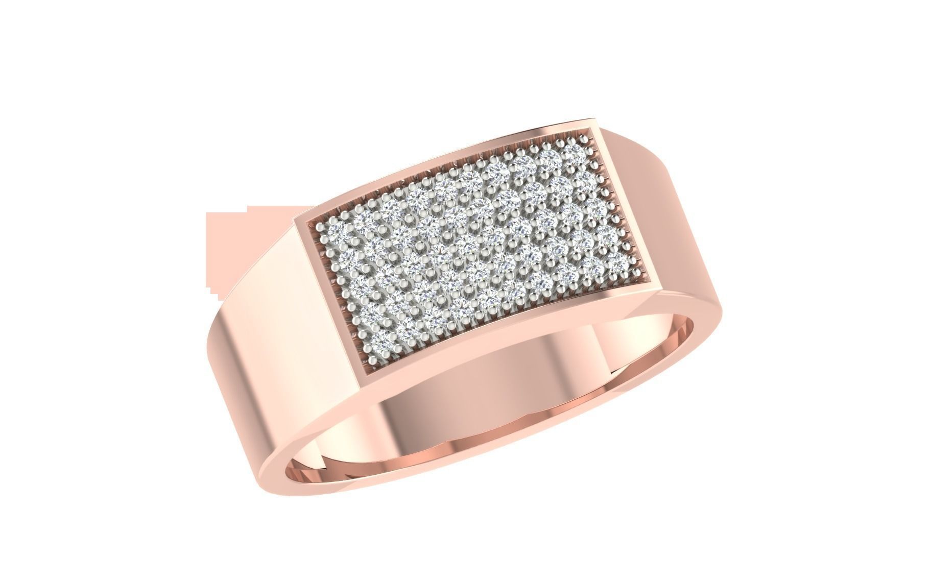 Solitaire Engagement Wedding Men Ring 3D print model_1