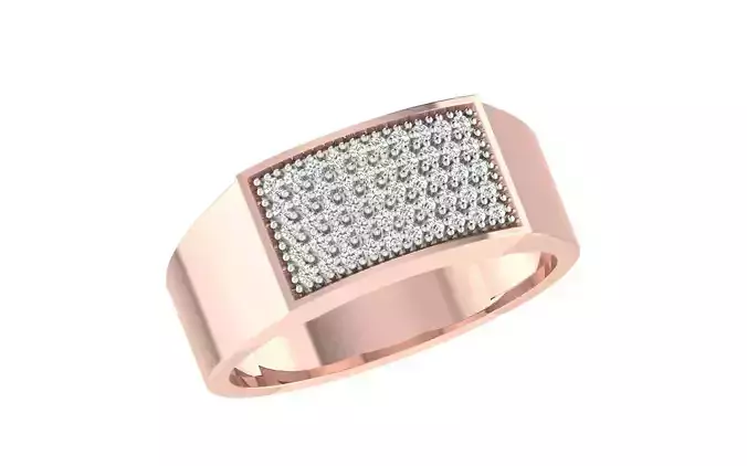 Solitaire Engagement Wedding Men Ring 3D print model