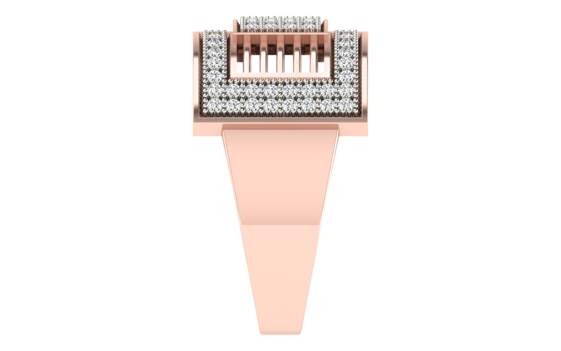 Solitaire Engagement Wedding Men Ring 3D print model_4