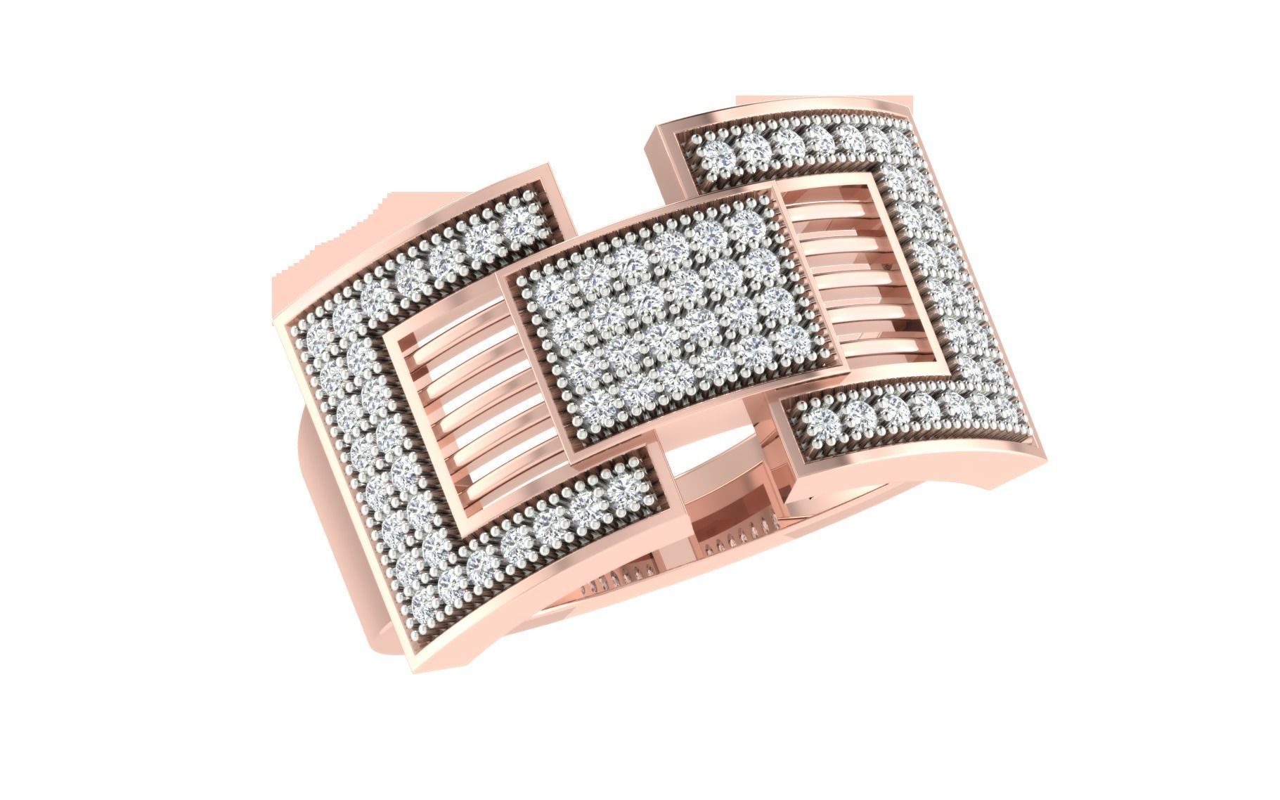 Solitaire Engagement Wedding Men Ring 3D print model_1