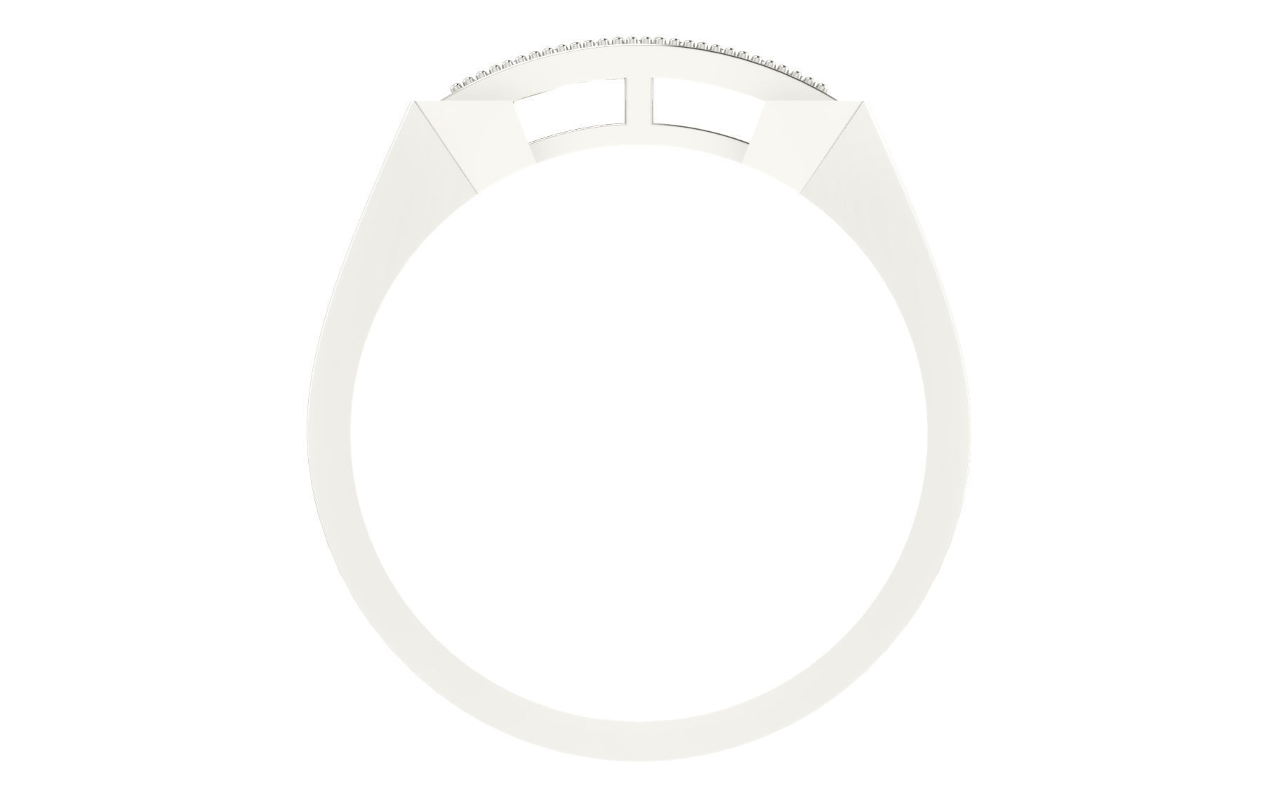 Solitaire Engagement Wedding Men Ring 3D print model_2