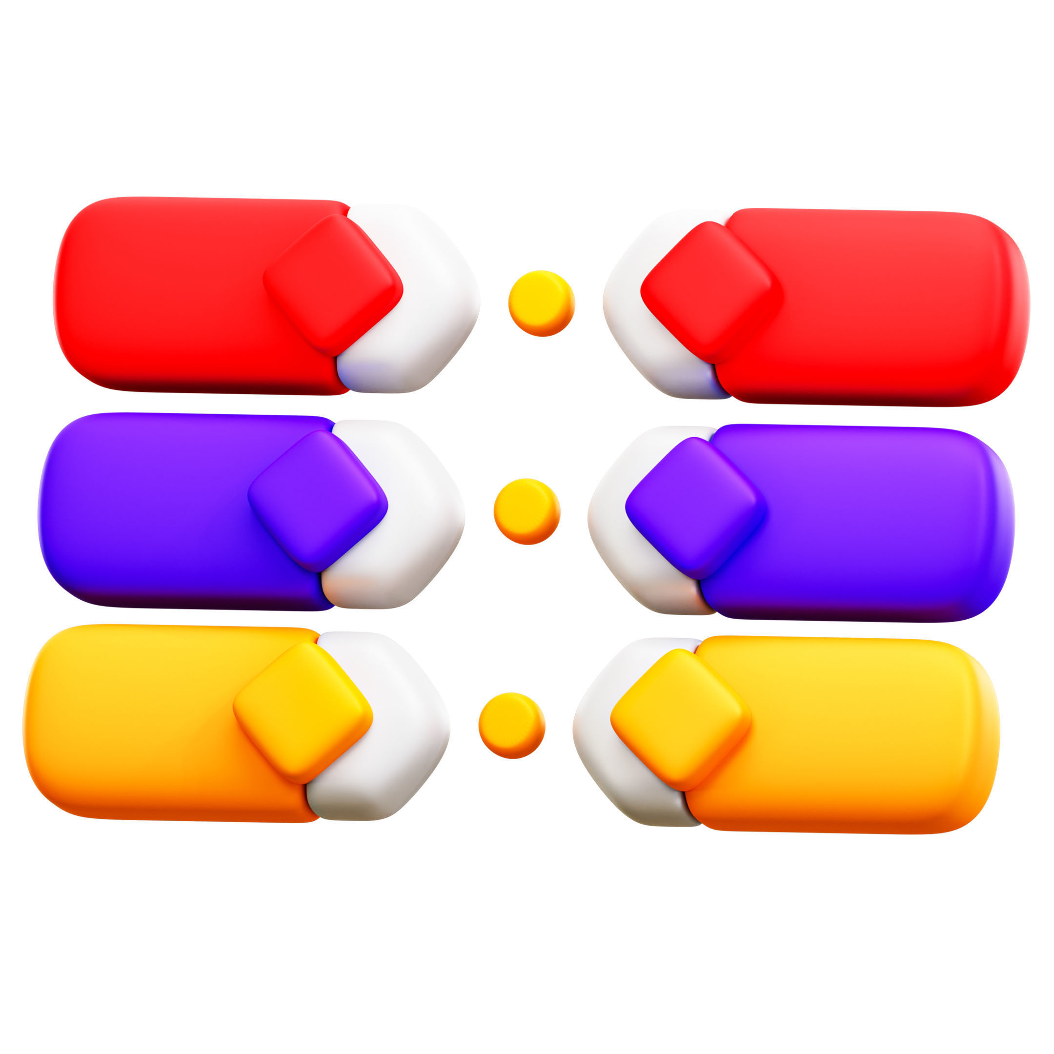 Infographic Icon Pack 3D Model Low-poly 3D model_12