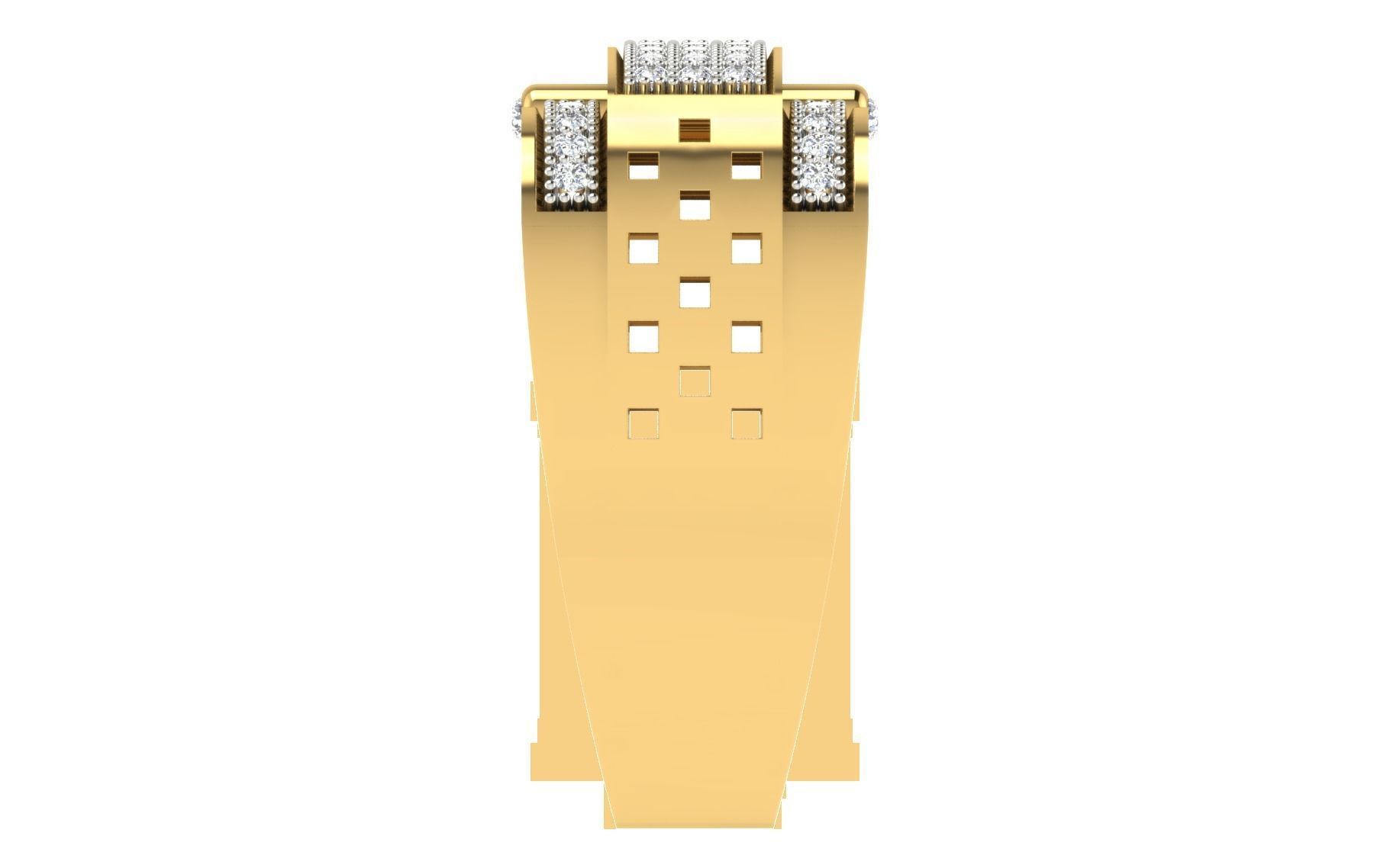 Solitaire Engagement Wedding Men Rings 3D print model_5