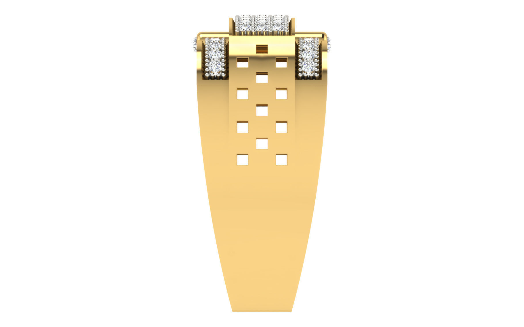 Solitaire Engagement Wedding Men Rings 3D print model_4