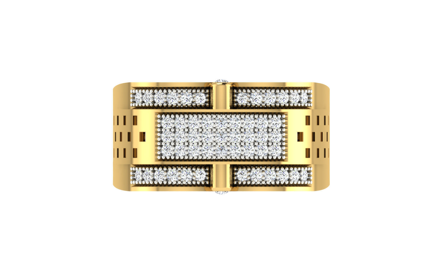 Solitaire Engagement Wedding Men Rings 3D print model_6