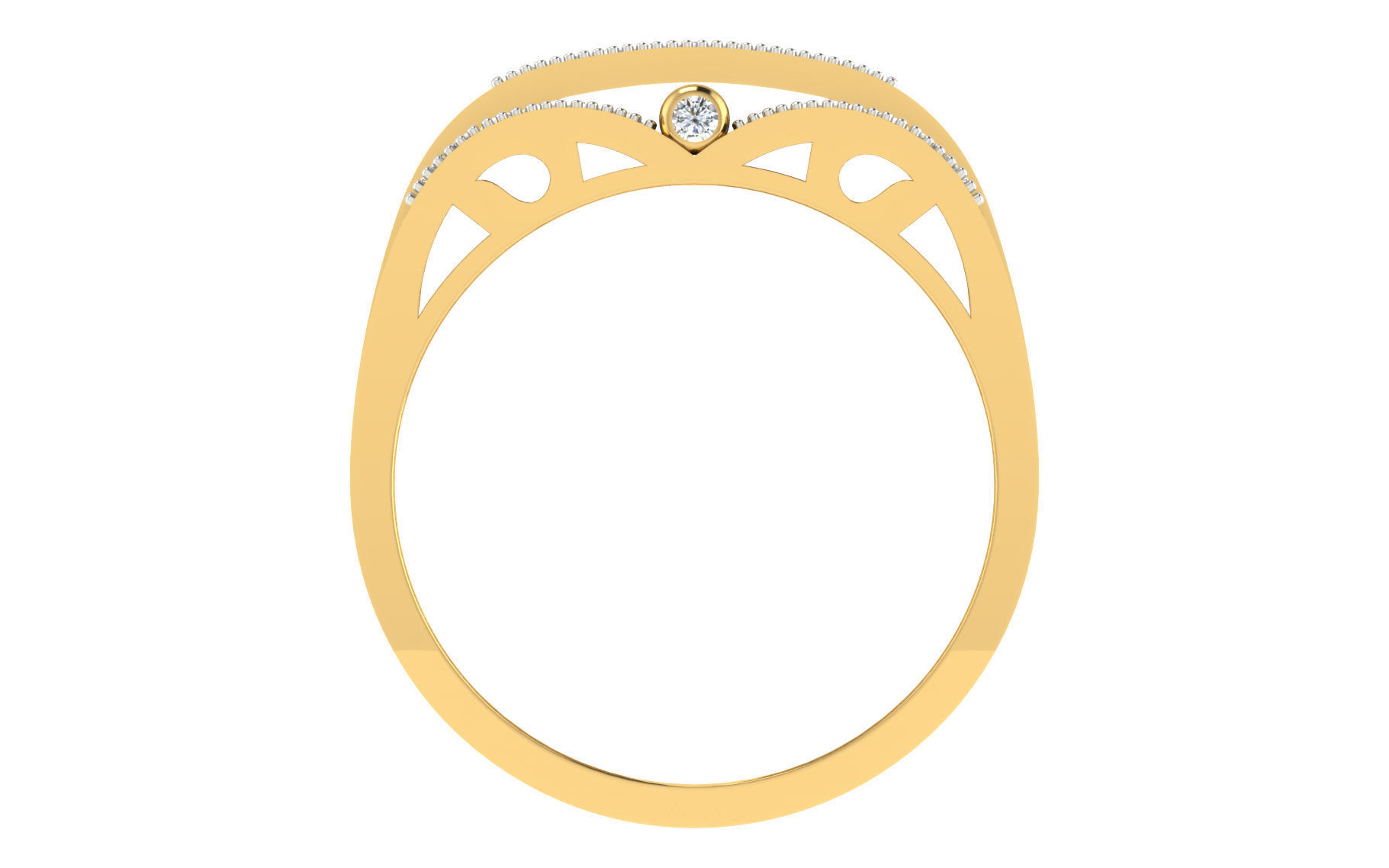 Solitaire Engagement Wedding Men Rings 3D print model_2