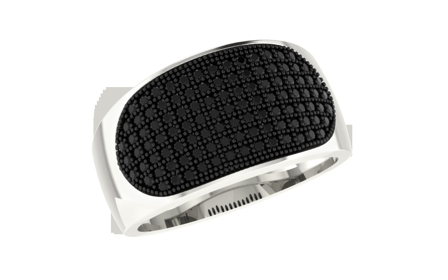 Solitaire Engagement Wedding Men Rings 3D print model_1