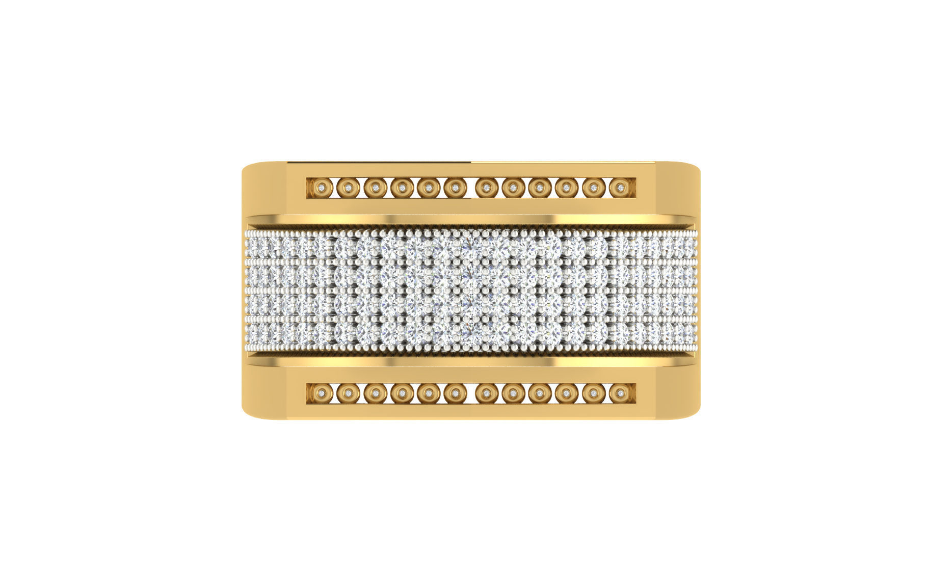 Solitaire Engagement Wedding Men Rings 3D print model_6