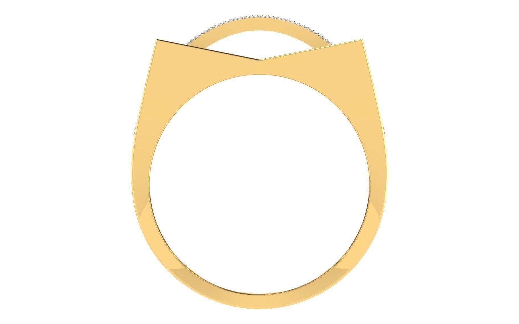 Solitaire Engagement Wedding Men Rings 3D print model_2