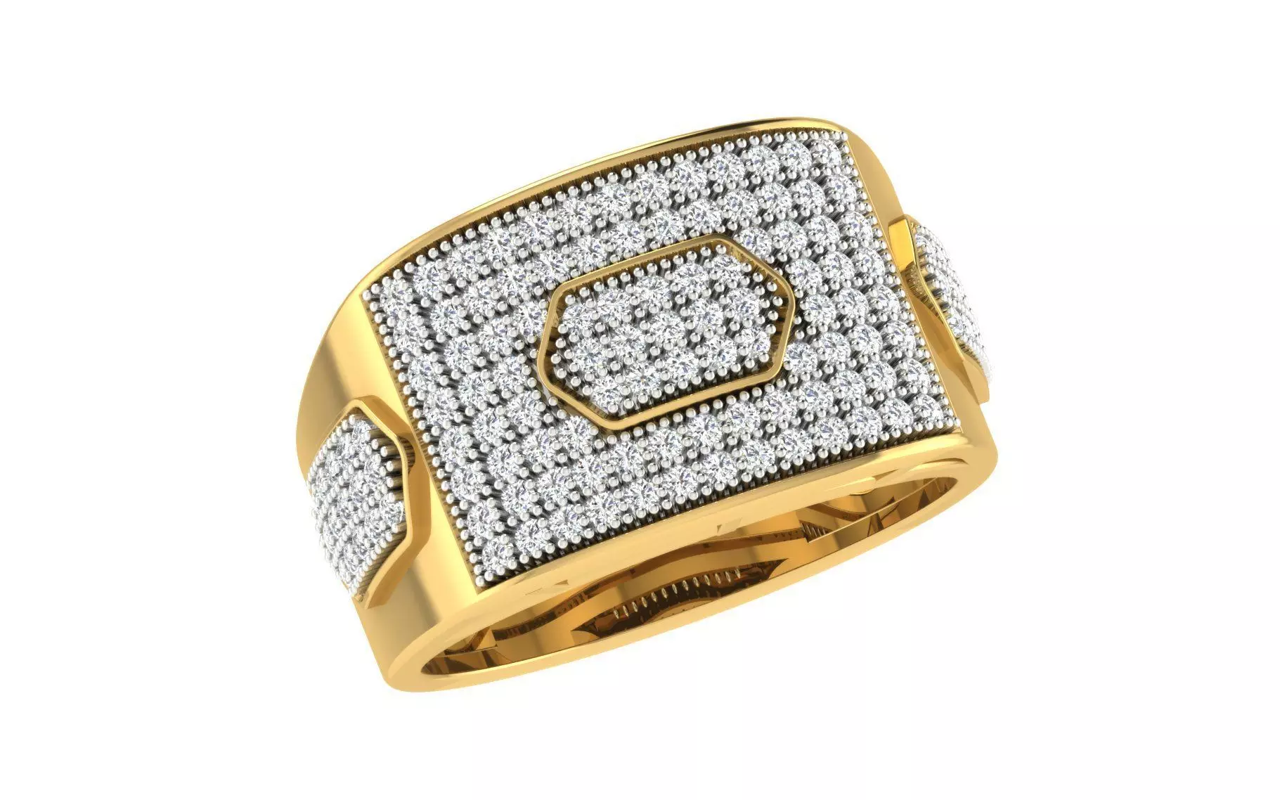 Solitaire Engagement Wedding Men Rings 3D print model_0