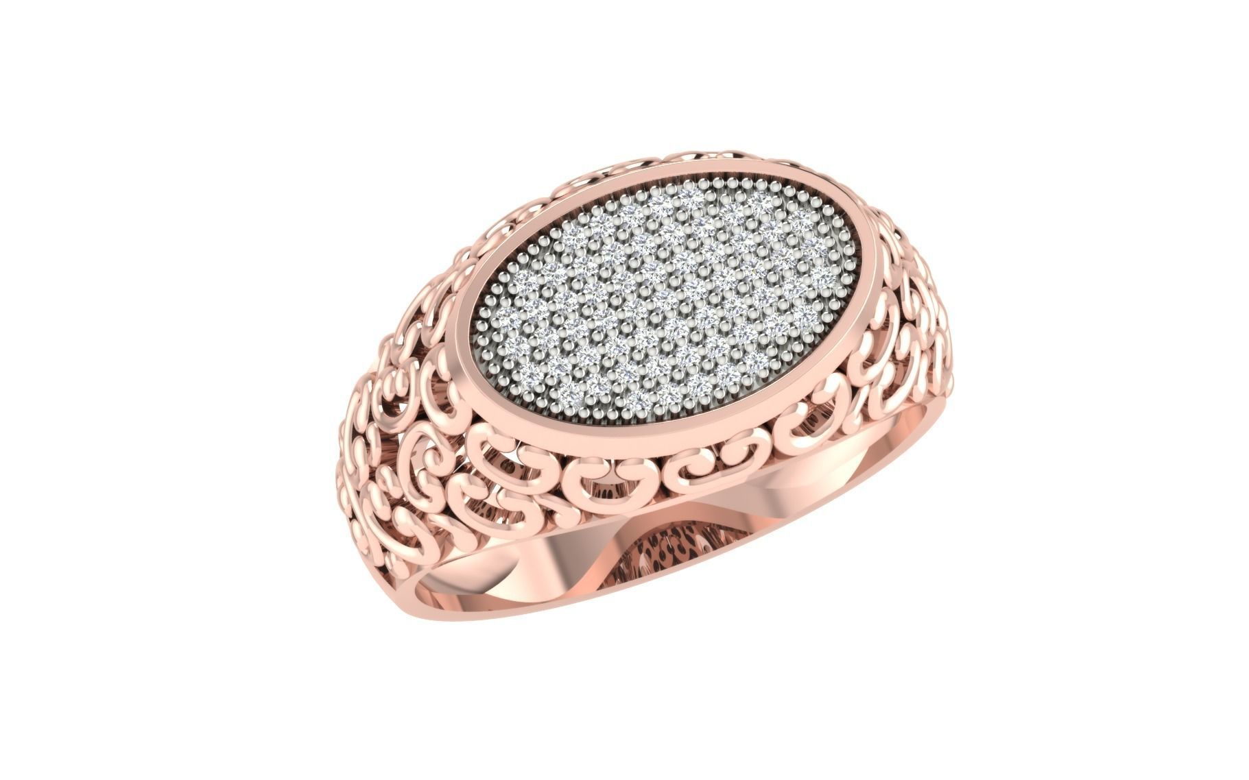 Solitaire Engagement Wedding Men Rings 3D print model_1