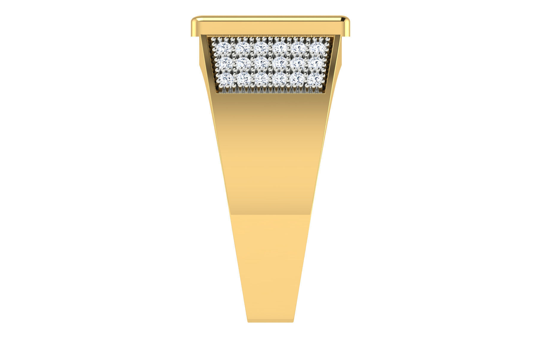 Solitaire Engagement Wedding Men Rings 3D print model_4