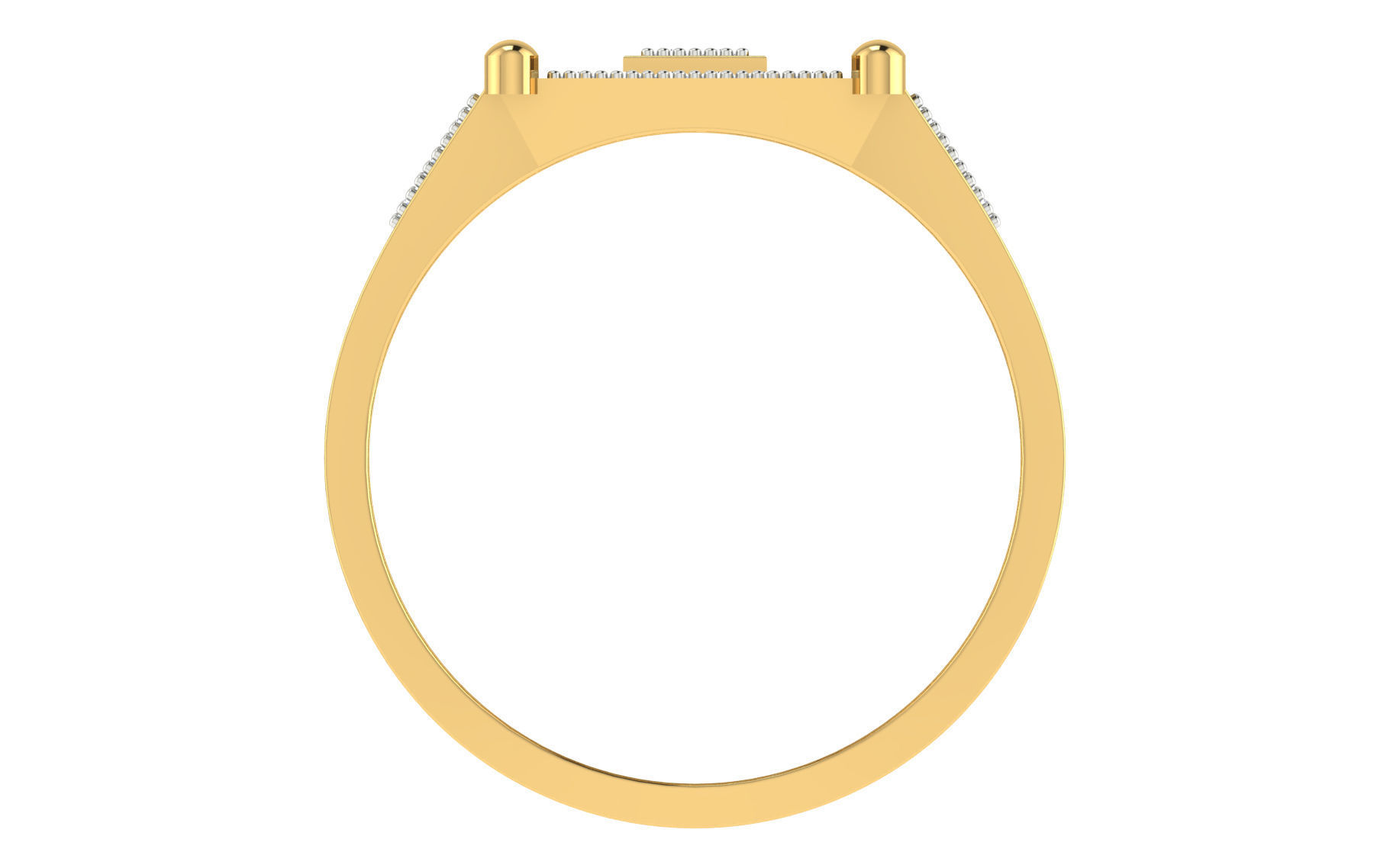 Solitaire Engagement Wedding Men Rings 3D print model_2