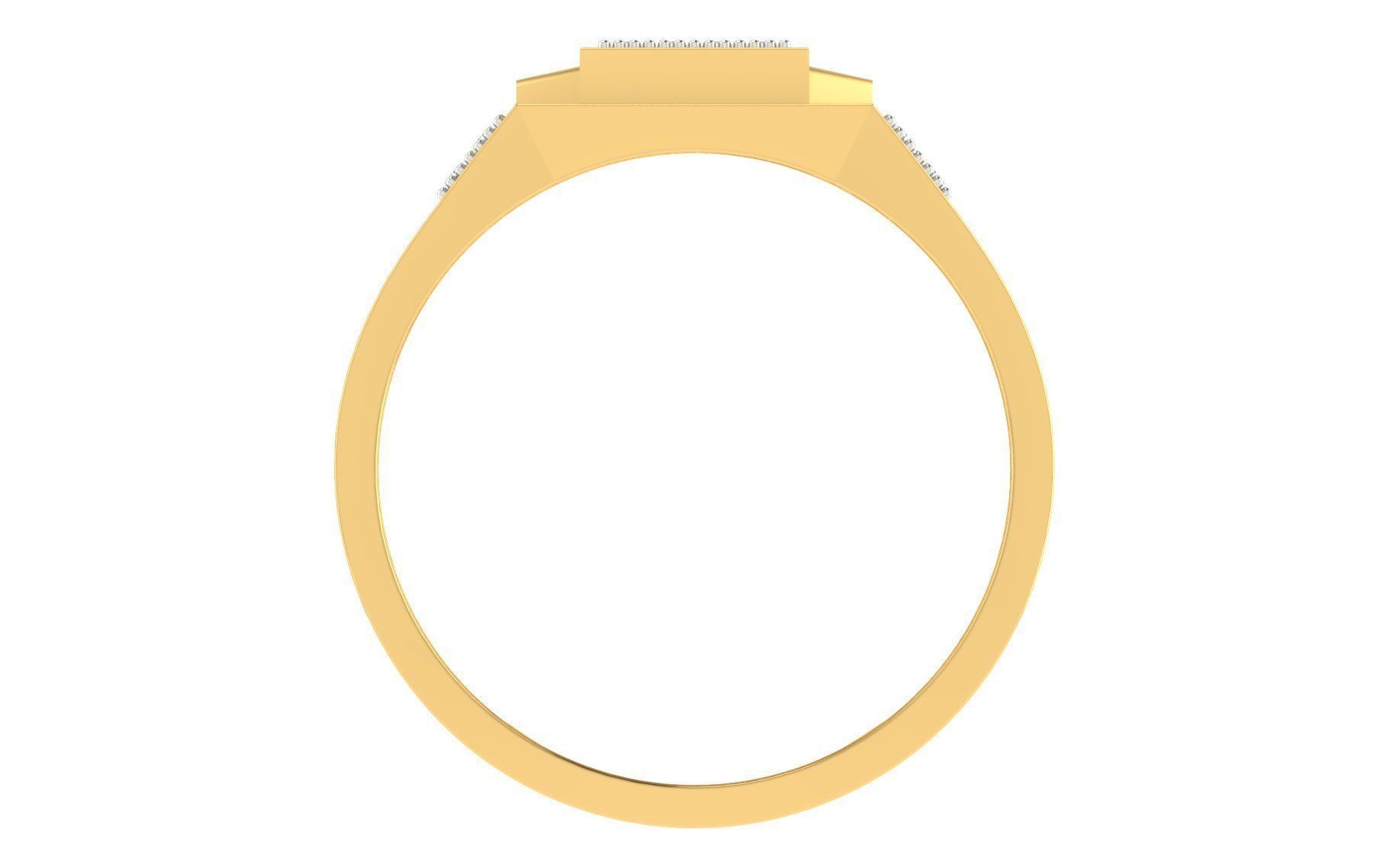 Solitaire Engagement Wedding Men Rings 3D print model_2