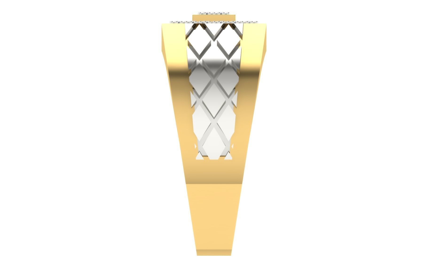 Solitaire Engagement Wedding Men Rings 3D print model_5