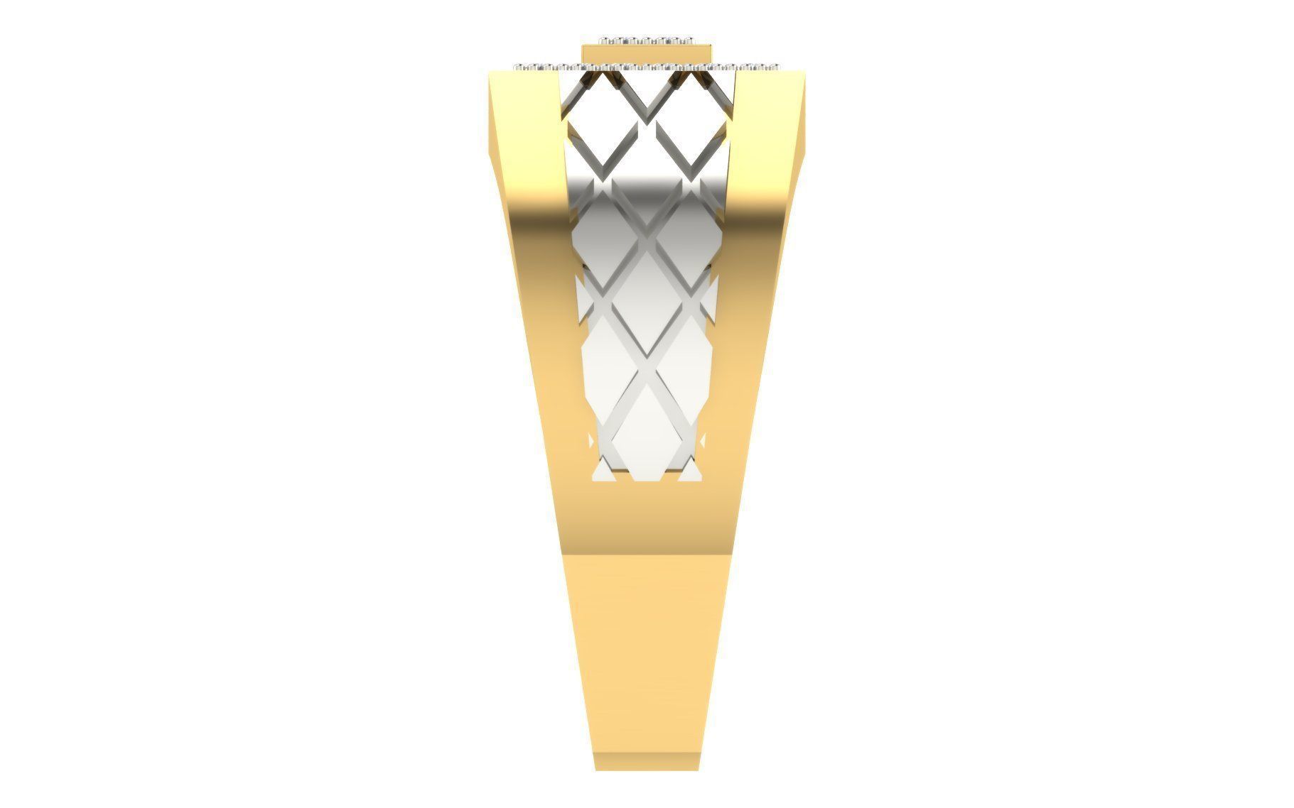 Solitaire Engagement Wedding Men Rings 3D print model_4