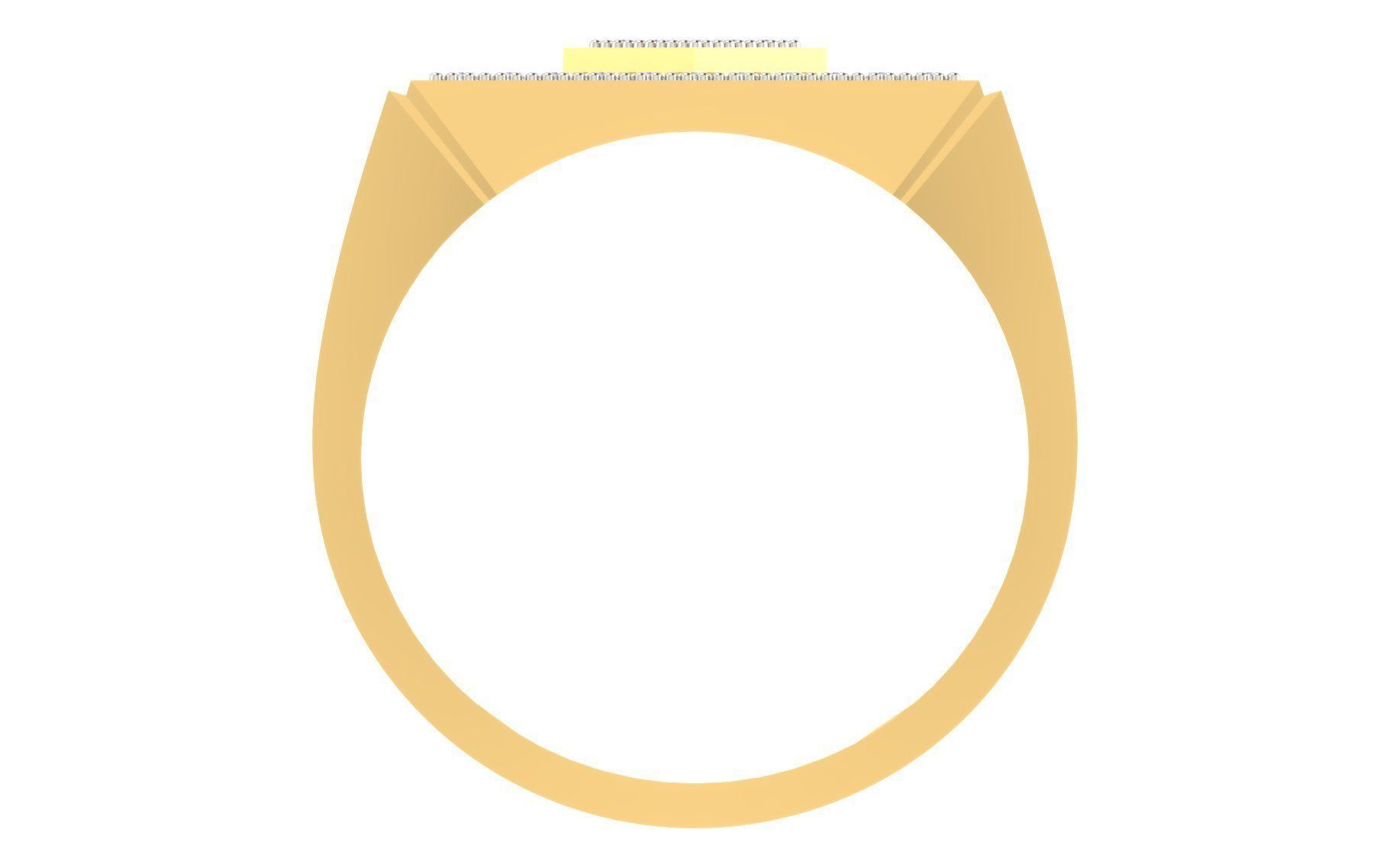 Solitaire Engagement Wedding Men Rings 3D print model_2