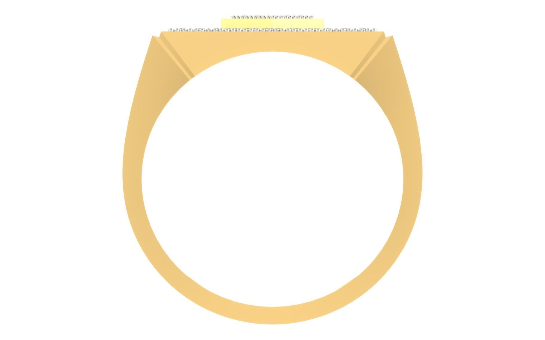 Solitaire Engagement Wedding Men Rings 3D print model_3