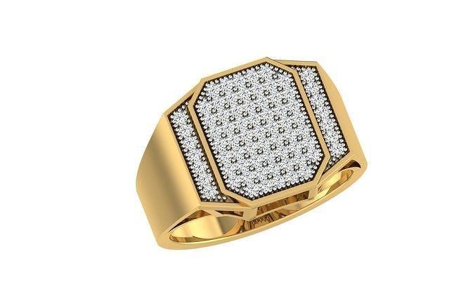 Solitaire Engagement Wedding Mens Rings 3D print model
