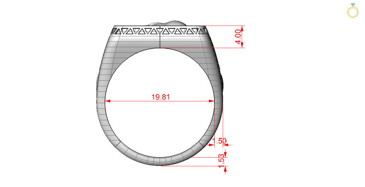 Egyptian Cat ring 3D print model_9